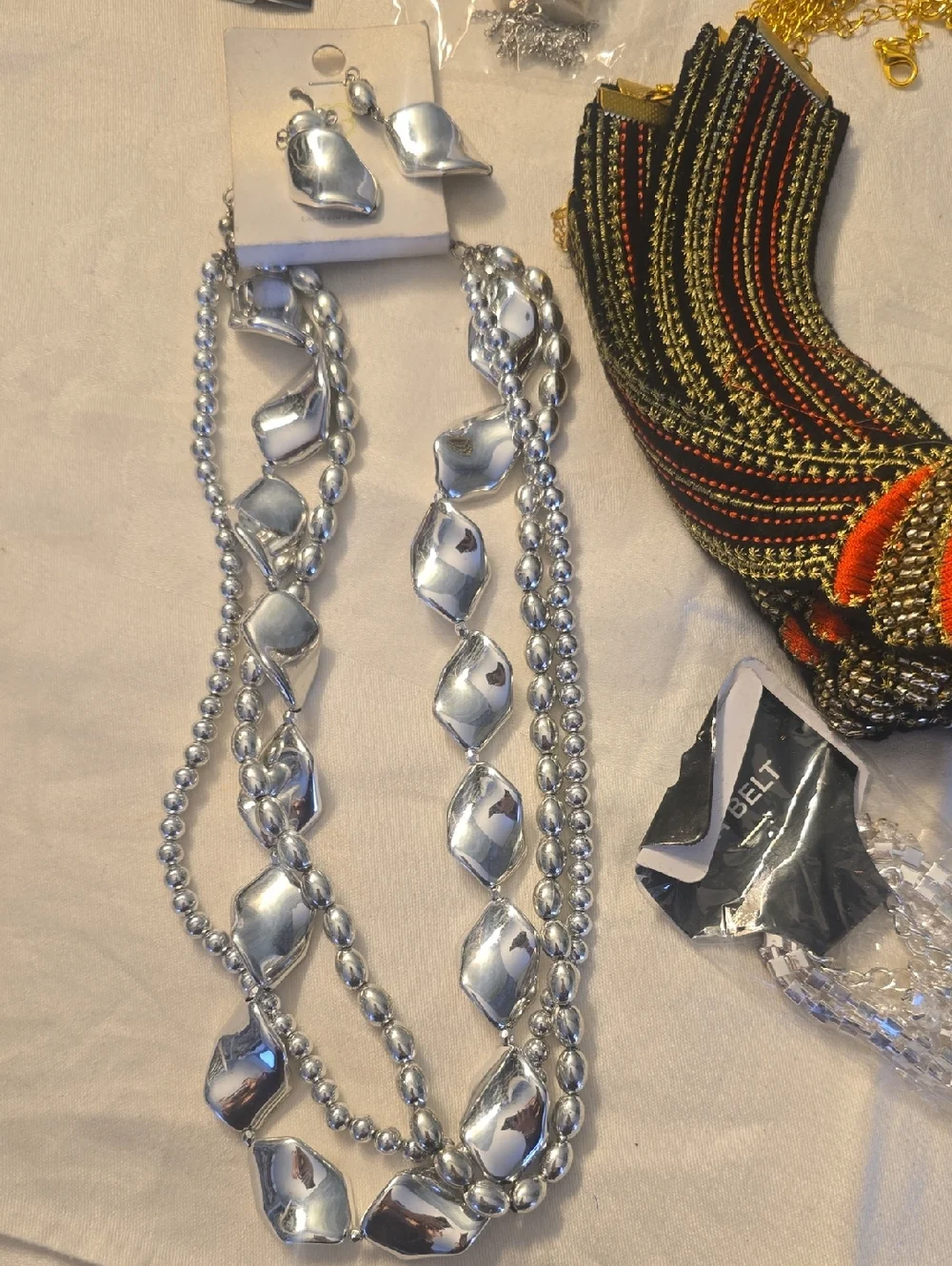 Over 20 Necklace Bundle, Mixed Colors & Designs, Beaded, Chains, Charms New - Picture 9 of 14